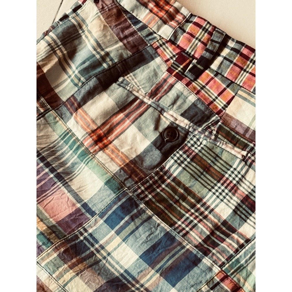 POLO RALPH LAUREN Men Shorts 42 Classic Fit 9" Madras Plaid Patchwork Preppy Ivy - Picture 8 of 10
